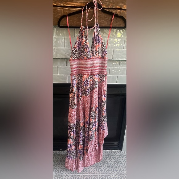 Free People Intimately Floral Print Gabriela Halter Boho Midi Dress Small SP - Picture 8 of 10
